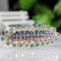 hair barrette supply dotted with rhinestone metal hair clip barrette types for women girls HF81740